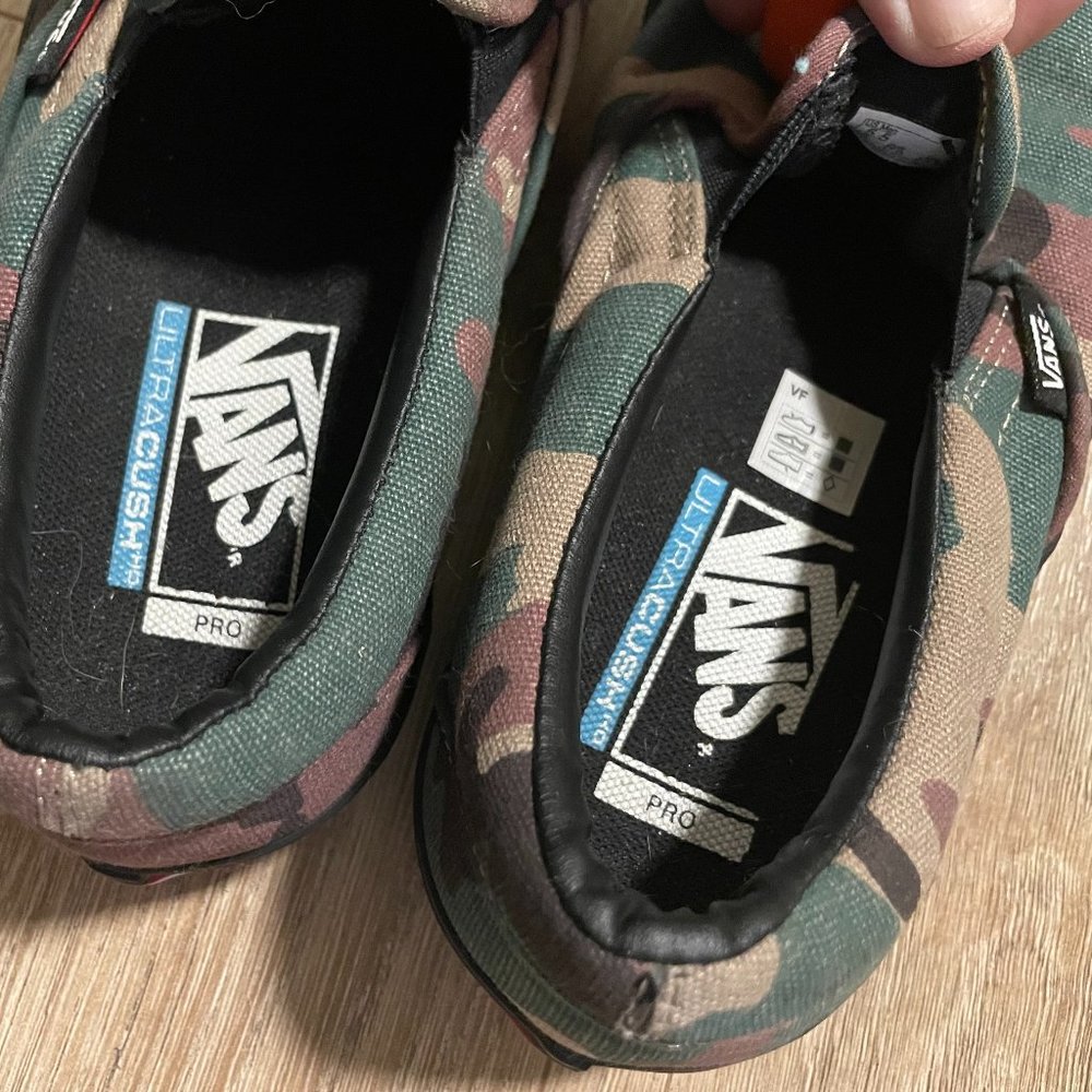 Vans Slip-On Pro Camo Black UltraCush HD Sneakers Women’s 7 - Picture 7 of 8